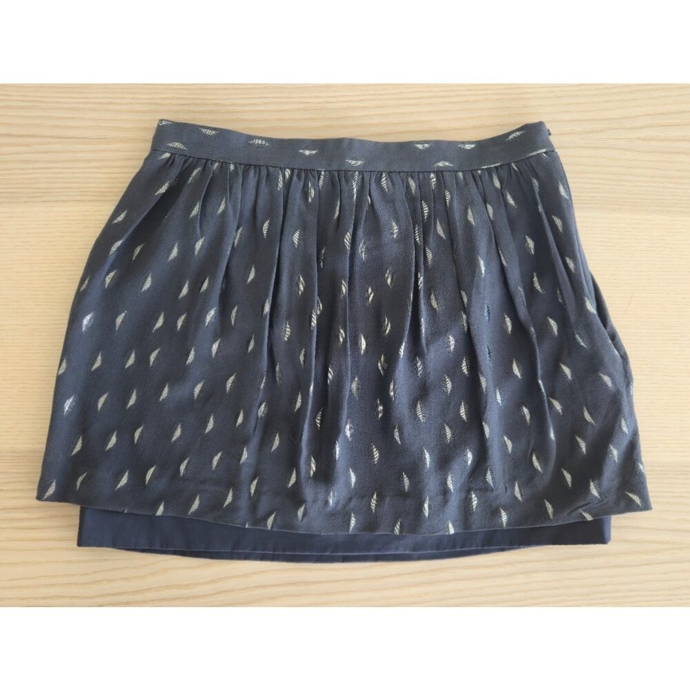 Club Monaco Silk Metallic Leaf Mini Skirt - Picture 3 of 8